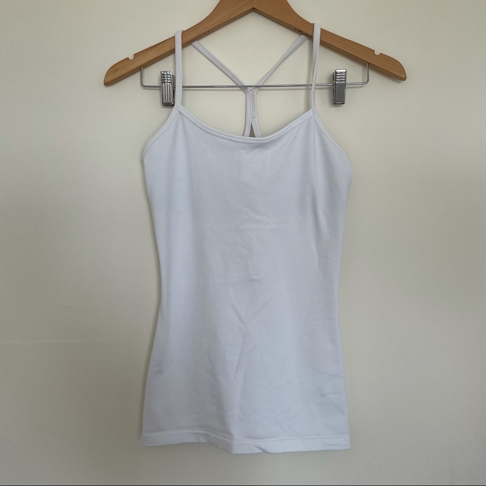 Lululemon white power Y tank top